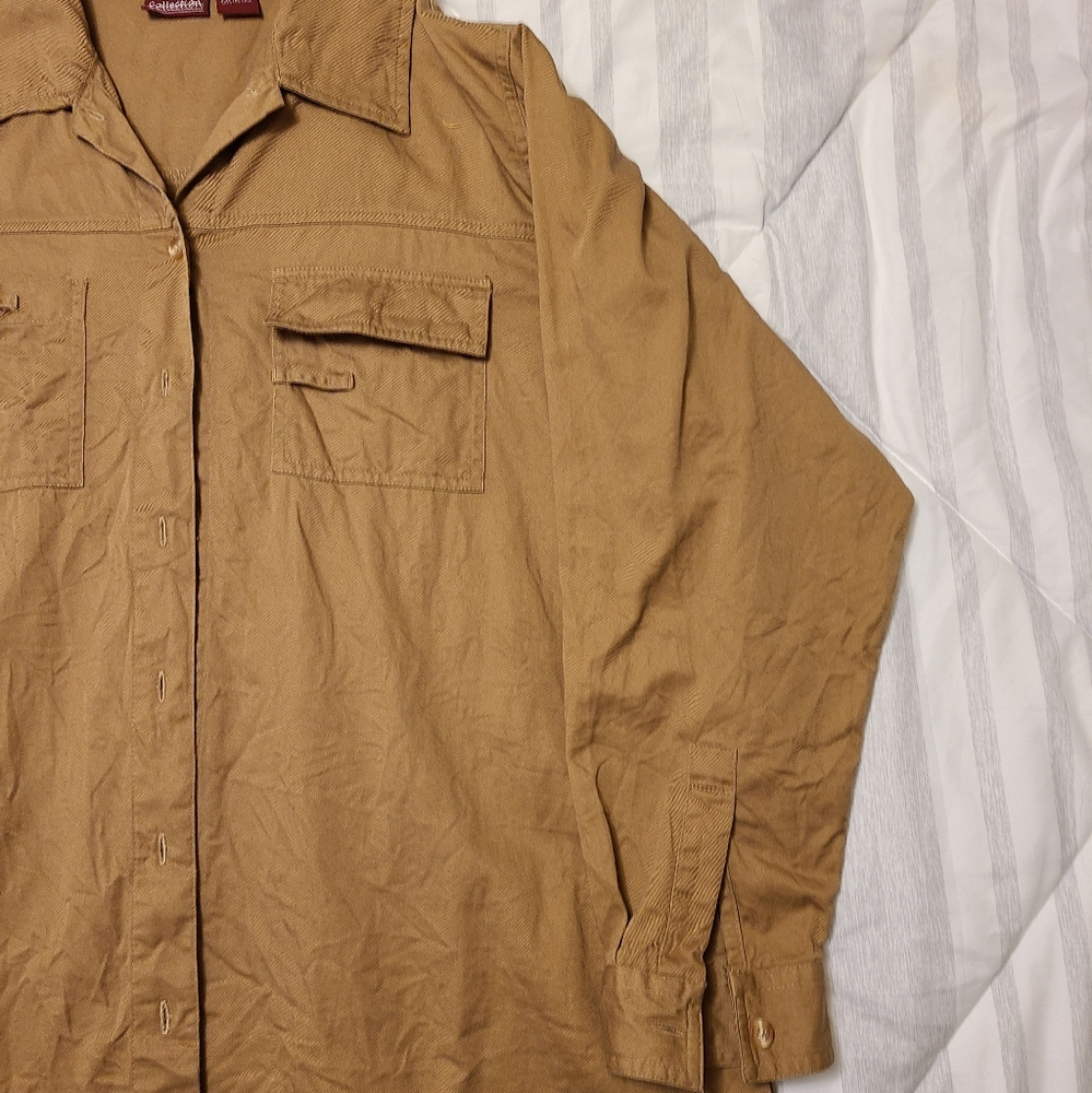 Long Sleeve 20W 3XL Sage Collection Camel brown